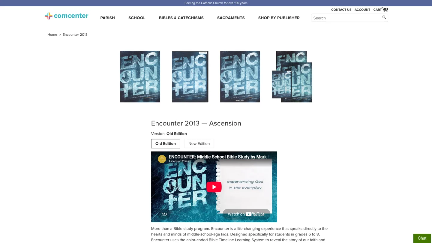 Screenshot of the Encounter: Experiencing God in the Everyday publisher website