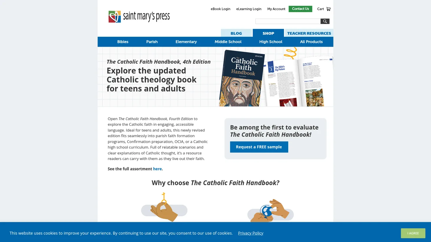 Screenshot of the The Catholic Faith Handbook for Youth: Confirmation publisher website